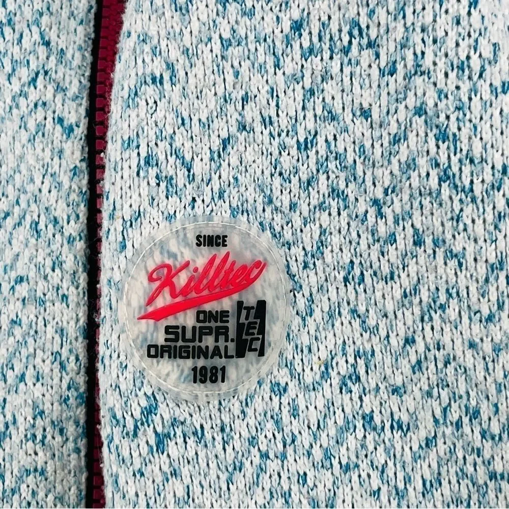 Killtec Tech Series Knit Jacket Full Zip Hooded In Blue Girls Size 10